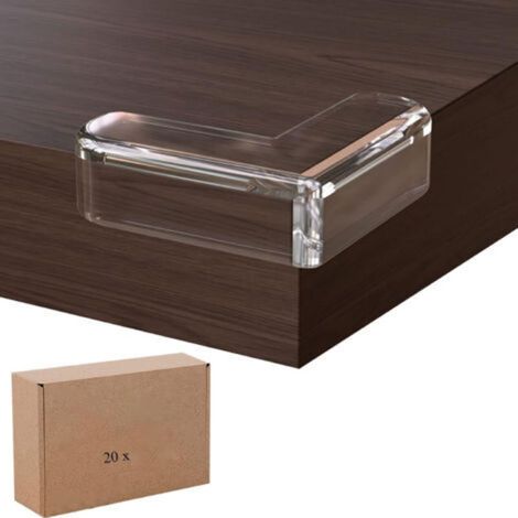 Set mit 20 Eckenschonern für Kindertische, kindersichere Eckenschoner für Möbel und Wandregale, geeignet für Büro und Kamin, mit weichen Ecken und extra starkem Kleber
