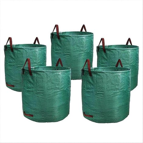Packung mit 5 Gartenabfallsäcken à 72 Gallonen mit Griffen (1/5)