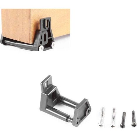 Guide Porte Coulissante, Guide de Plancher en Plastique de qualité supérieure Fixation Murale pour quincaillerie de Porte de Grange coulissante avec Armoire à vis A (1/4)