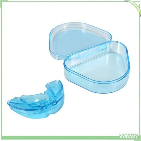 Dispositif de retenue dentaire - FAFEICY - Modèle EVA universel - Transparent/Bleu doux - Protège molaires - Corrige alignement (1/5)