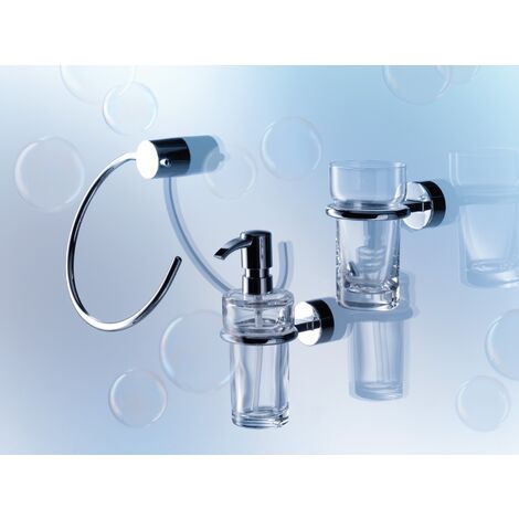 Emco Rondo 2 452100100 Distributeur de savon liquide cristal clair, doseur en plastique, 130 ml (1/5)