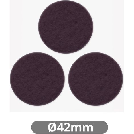 Set 3 fieltros adhesivos redondos Ø42mm Marron GSC 003802763 (1/3)