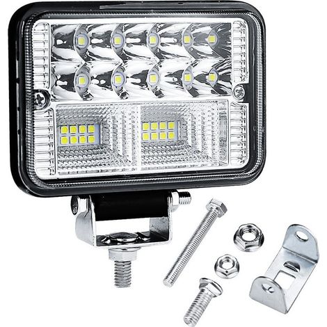 LED spotlights, 4-inch 78W LED light strip, one 26LED spotlight/floodlight combination off-road light, three rows of LED work lights, driving fog lights, suitable for pickup trucks, all-terrain vehicl (1/5)