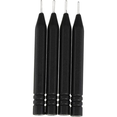Outil de nettoyage pour appareils auditifs (4 pièces) : nettoyeur d’embouts auriculaires et extracteur de cérumen.-4.5X0.5X0.5CM-Black (1/3)