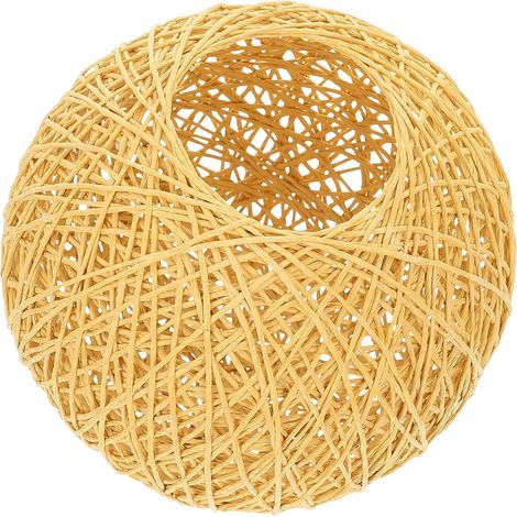 Abat Jour en Rotin Chic en Papier Kaki, Abat-jour Suspendu Multipurpose Facile à Installer, pour Salon et Bureau (1/5)