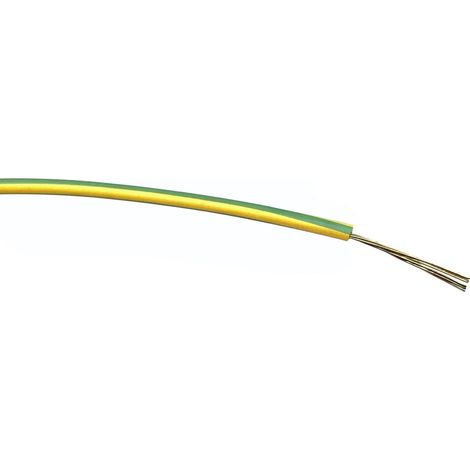 Fil électrique RS PRO BS4808 0,2 mm² 24 AWG, 1 kV c.a., PVC Vert/Jaune, 100m ( Prix pour Bobine de 100 )