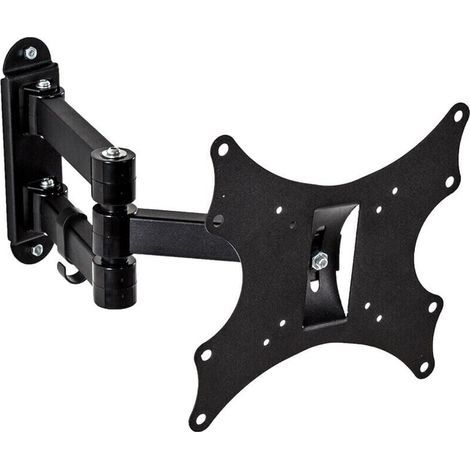Support mural TV orientable et inclinable 17-37 pouces – Charge max 50 kg – Compatible VESA 75x75/100x100/200x200 – Acier (1/5)