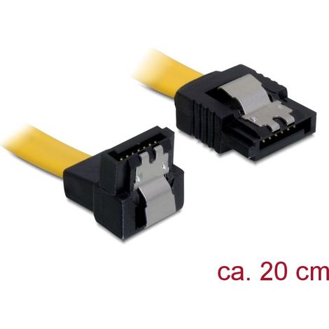 Delock cable sata 6 gb/s down/straight metal 20 cm