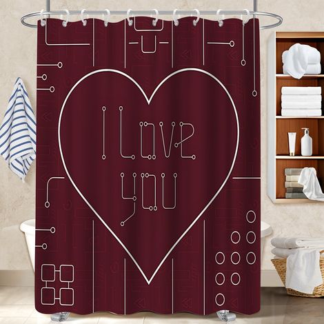 Rideau de bain en polyester 180x180 tendance bâche de douche pour loft industriel (1/5)