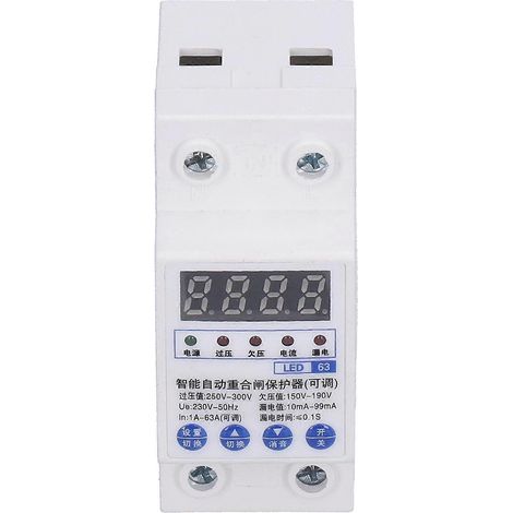 Disjoncteur différentiel à réenclenchement automatique, disjoncteur secteur, 220 V CA, largeur 36 mm