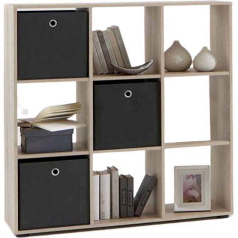 Étagère 9 Cases Design "Gaman" 108cm Chêne (1/5)