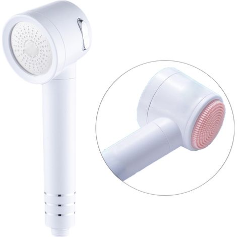 Braccio Soffione Doccia Doccetta Anticalcare Filtro Multigetto Spazzola Scrub (1/5)