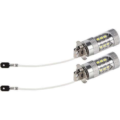 Lot de 2 Ampoules LED H1 H3 12V-24V 10W Super Lumineuses pour Feux de Brouillard et Feux de Jour Auto (1/5)