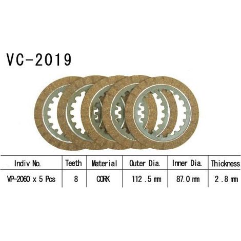 Kit Disques d'Embrayage Garnis Ttr 90 2000/2002 (1/2)