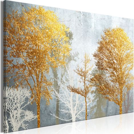 Tableau Imprimé "Hoarfrost & Gold Wide" 60 x 90 cm (1/2)