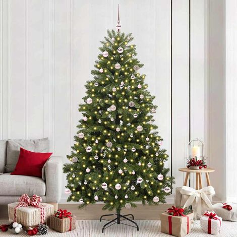 Künstlicher Weihnachtsbaum Grün 240 cm PVC und Metall (1/5)