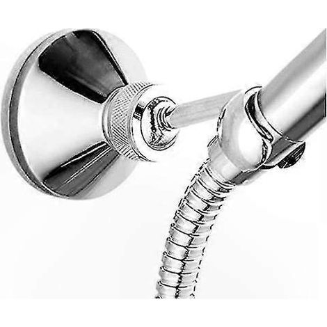 Support mural réglable pour douchette à main, rotatif 360°, compatible pommeau et douche flexible, fixation robuste, acier inoxydable (1/5)