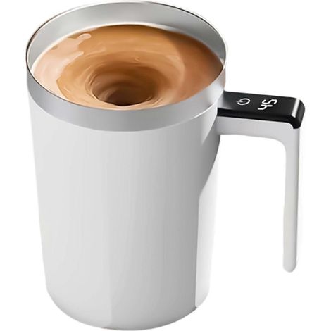 Tasse à café électrique avec mélangeur automatique – 400 ml, couvercle avec affichage intelligent de la température, tasse à mélange magnétique automatique (1/5)