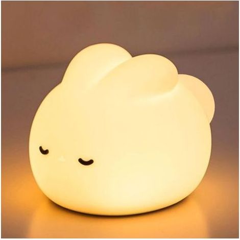 Lntyq Veilleuse Lapin Enfant,Veilleuse Bébé, Lampe LED tactile à intensité variable Enfants,Veilleuse LED Lapin Enfants,Lampe de Nuit Lapin(11P x 9,5l x 10,9H centimètres) (1/5)