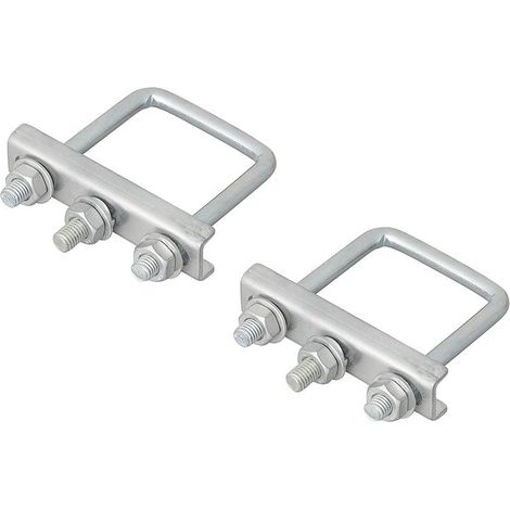 Support en U carré 60mm pour pince à roue jockey - lot de 2 pièces (1/5)