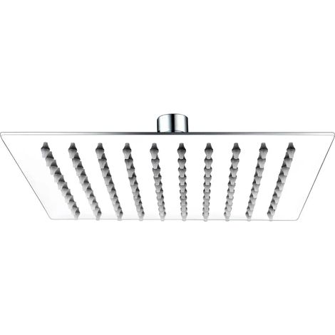 Pomme de douche ultra fine 25 x 25 cm orientable chromée (1/4)