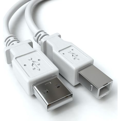 Cable USB 2.0 para impresora A/M-B/M 4.5 M Beige (1/2)
