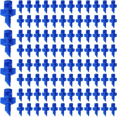 SHINING HOUSE100 Pièces Micro Buse D'arrosage de Jardin, 90 Degrés Micro Jardin Pelouse Eau Brumisateur Buse, Mini Jardin D'irrigation Buse de Pulvérisation Arroseur Système D'irrigation,1.22.1cm(bleu