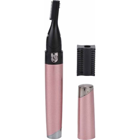 Tondeuse électrique waterproof pour sourcils, format stylo flexible, épilation visage, rose, usage domestique et voyage. (1/5)
