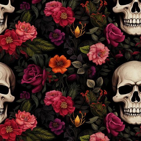 Tela decorativa para exteriores Oxford - Motivo de calavera I DX4335 (1/5)
