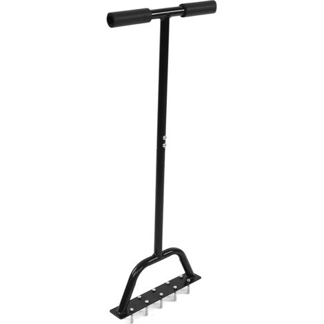 Aérateur sol main – acier carbone – pour jardin pelouse