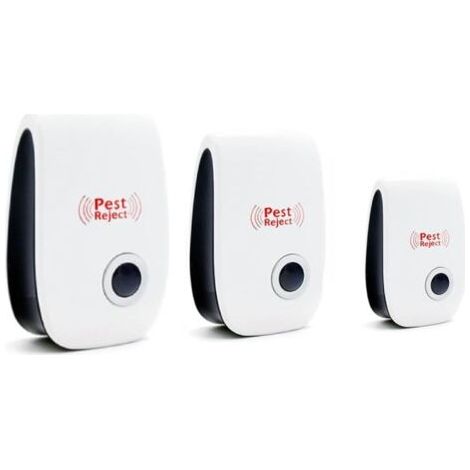 Répulsif à ultrasons pour souris, lot de 3, anti-moustiques, répulsif électronique d'intérieur pour rats, fourmis, araignées et moustiques (1/5)