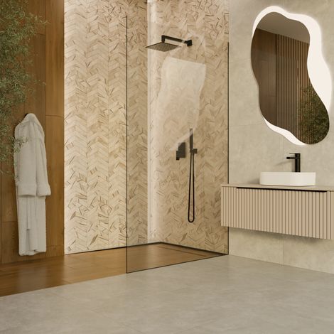 Ilcom mosaico in gres su rete per bagno e cucina R9 24.6cm x 25.2cm - Earth pulse arrow (1/4)