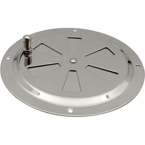 1 Grille de ventilation ronde, Acier inoxydable, Réglable, Diamètre 125mm, Pour camping-car, yacht, maison (1/5)