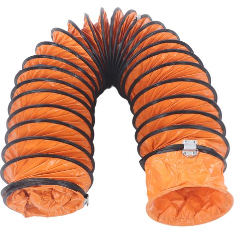 Conduit PVC Flexible pour Hotte Extracteur Robustesse 8 Pouces avec Crochet en S et Support Acier 10 Mètres (1/5)