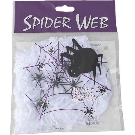Décorations de toiles d'araignée pour Halloween (1400 pieds carrés) avec 100 fausses araignées supplémentaires. (1/5)