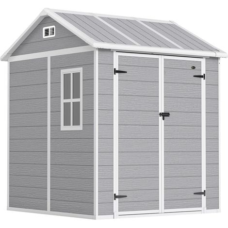 Caseta de almacenamiento exterior, polipropileno, impermeable, 181 x 181 x 220 cm (1/5)