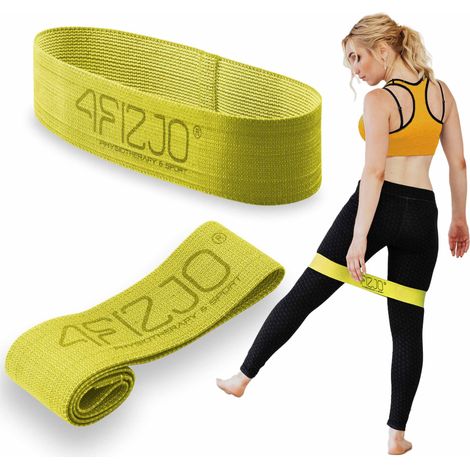 Fascia elastica in tessuto 4FIZJO FLEX BAND 34 x 5 cm Gialla (Resistenza estremamente elevata)