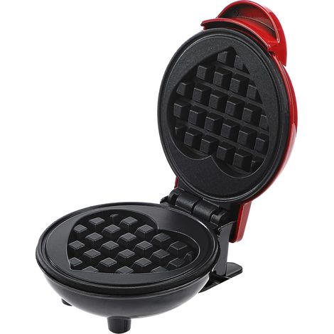 Mini gaufrier, machines à gaufres Machine à petit gaufres avec revêtement anti-adhésif, pour les anniversaires d'enfants,les fêtes de famille, Pâques ou Noël (1/4)