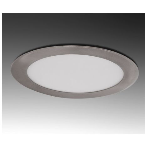 Pannello led rotondo 18w acciaio satinato nickel slim ip20 incasso faretto luce calda bianca naturale Downlight  Naturale 4000k (1/5)