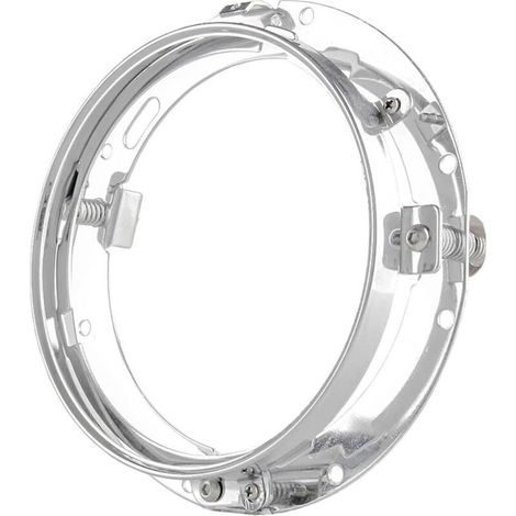 Anneau de montage rond de 17,8 cm pour phare de moto/Street Glide (17,8 cm, argent) (1/5)