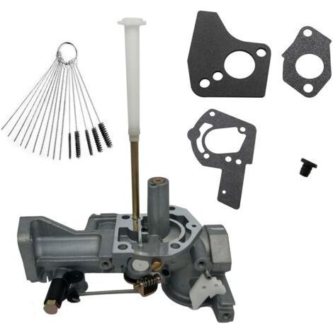 498298 Carburador compatible para Briggs & Stratton 692784 495951 492611 490533 495426 130202 112202 112232 134202 137202 133212 135202 5HP Carb con junta y cepillos de limpieza (1/4)
