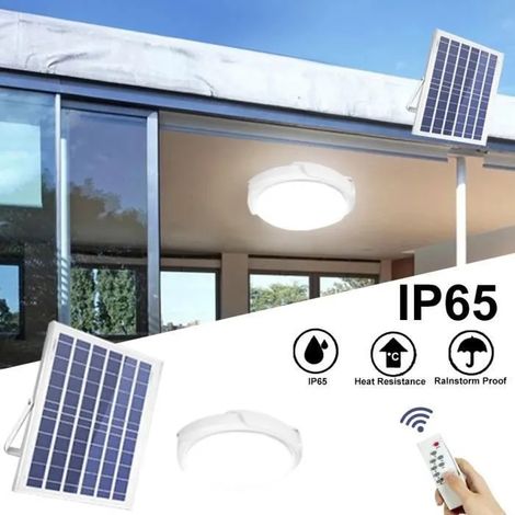 Lampe Solaire Interieur Plafonnier Solaire Intérieur/Extérieur Avec Télécommande -54 LEDs-20CM PLAFONNIER YYV (1/4)