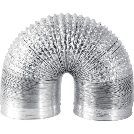 Tuyau d'extraction d'air - Ø 100 mm - 3 m - Tuyau de ventilation flexible en aluminium - Tuyau d'air flexible - Ventilation-AquaForge (1/5)