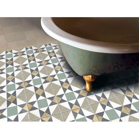 Carrelage sol carreaux de ciment 20x20 cm – Grès cérame émaillé – Surface mate – Résistant au gel – Pour cuisines et pièces intérieures