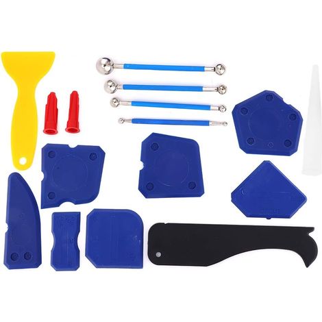 16pcs Silicone Scellant Disserver Spaper Scraper Gluer Glue Finition Tooling (1/5)