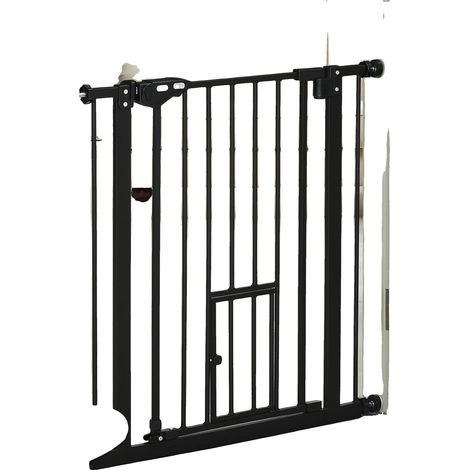 Barrera de seguridad, longitud ajustable, diseño resistente, color negro, 80x4x76,2 cm (1/5)