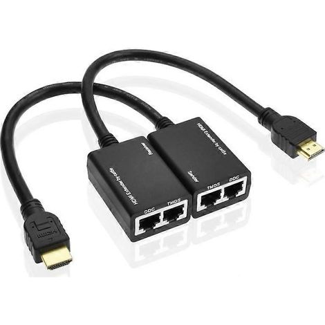 Extendeur HDMI avec câble Ethernet Cat5e/6, 30 mètres/résolution 1080p. (1/5)