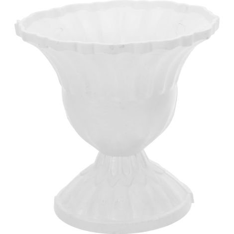 STOBAZA Lot de 2 vases muraux vintage blancs en plastique, style français, (1/5)