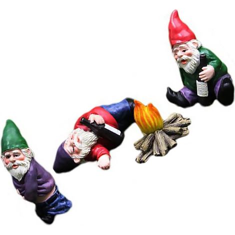 Stück Gartenzwerge aus Kunstharz Cartoon Zwerg Figuren für