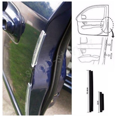 Lot de 8 protections de portières de voiture en ABS – Installation facile avec ruban adhésif 3M – Protège contre chocs et rayures – Shop-Story